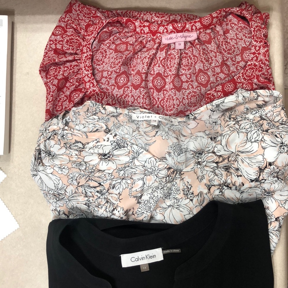 3 blouses -1 combined price! Calvin Klein & more!